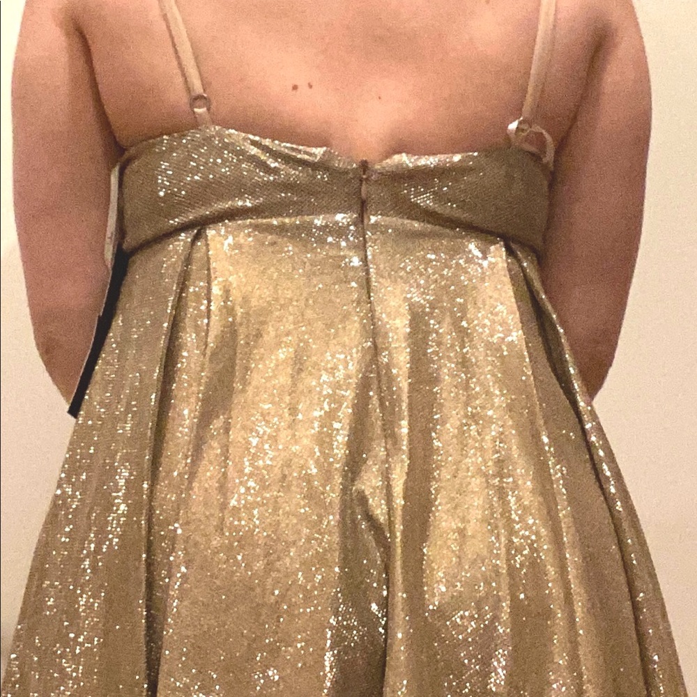 Lulu’s Gold Mini-Dress Women’s Small - Picture 2 of 6